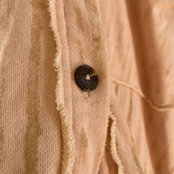 Free People Montauk Raw Edge Oversized Sweatshirt Shirt Jacket S - Picture 7 of 11